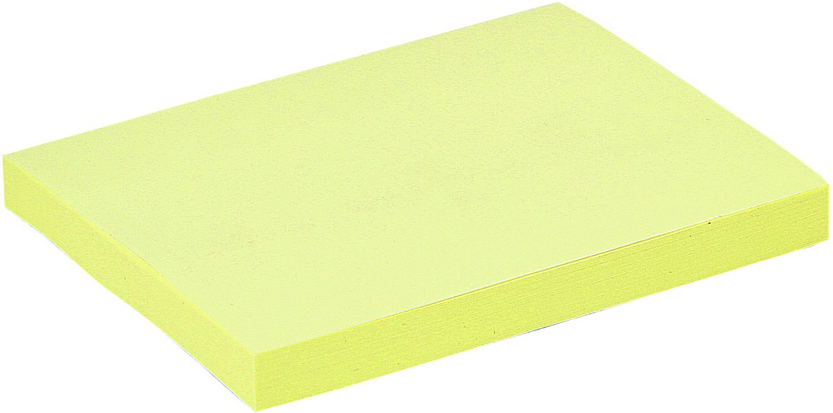 Memoblok Quantore 76x101mm geel 100 vel | 6 stuks